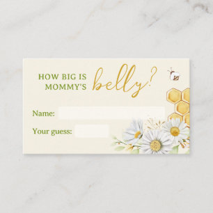 Carte D'accompagnement Devinez Mommy Belly Bee Baby shower Sprinkle Jeu