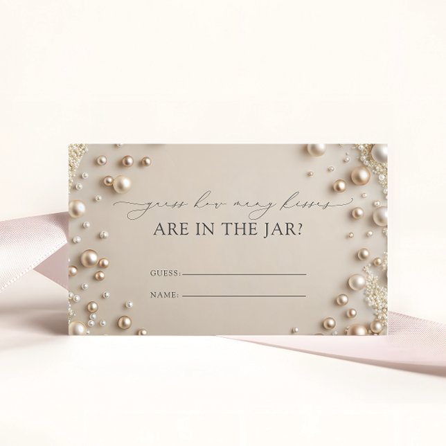 Carte D'accompagnement Diamants et Perles Combien de baisers jeu nuptial (Créateur téléchargé)
