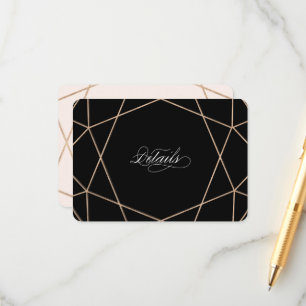 Carte D'accompagnement Diamond Gemstone Moderne Géométrique Détails du Ma