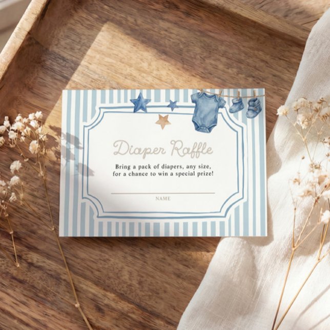 Carte D'accompagnement Diaper Raffle Card Blue Jean (Créateur téléchargé)