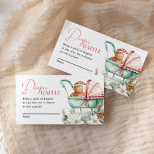 Diaper Raffle Christmas Gingerbread Baby Shower