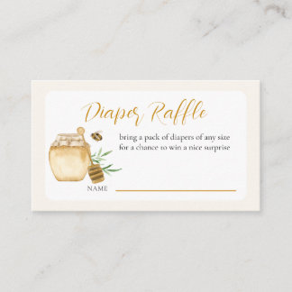 Carte D'accompagnement Diaper Raffle Ticket Bee Themed Baby Shower Game E
