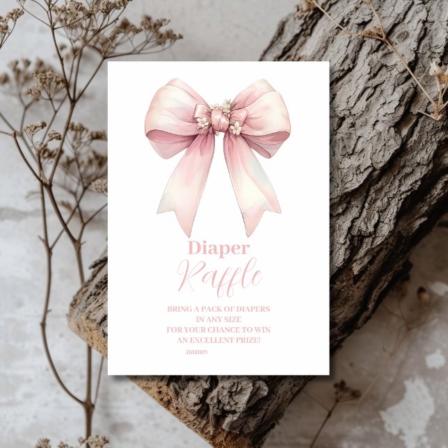 Carte D'accompagnement Diappeur de Baby shower de chèvre rose (Créateur téléchargé)