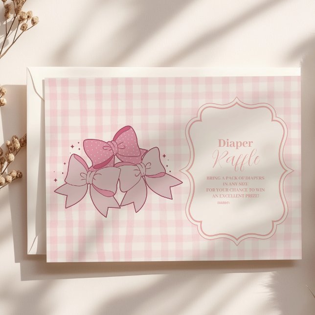 Carte D'accompagnement Diappeur de Baby shower de chèvre rose (Créateur téléchargé)