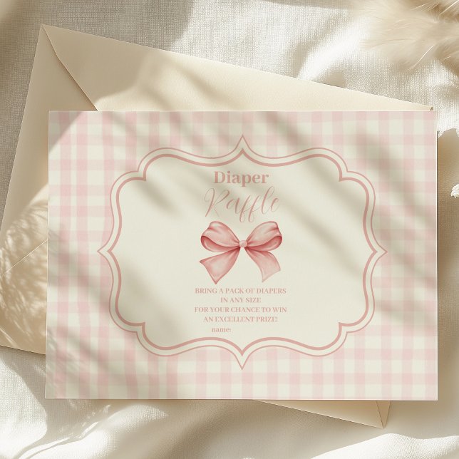 Carte D'accompagnement Diappeur de Baby shower de chèvre rose (Créateur téléchargé)