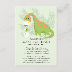 Carte D'accompagnement Dino Love Boys Baby shower Book for Baby Card