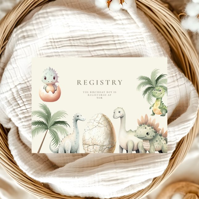 Carte D'accompagnement Dinosaur 1er anniversaire fête (Créateur téléchargé)