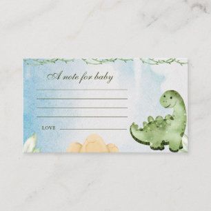 Carte D'accompagnement Dinosaur Hatching Bientôt Baby shower Note pour bé