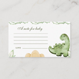 Carte D'accompagnement Dinosaur Hatching Bientôt Baby shower Note pour bé