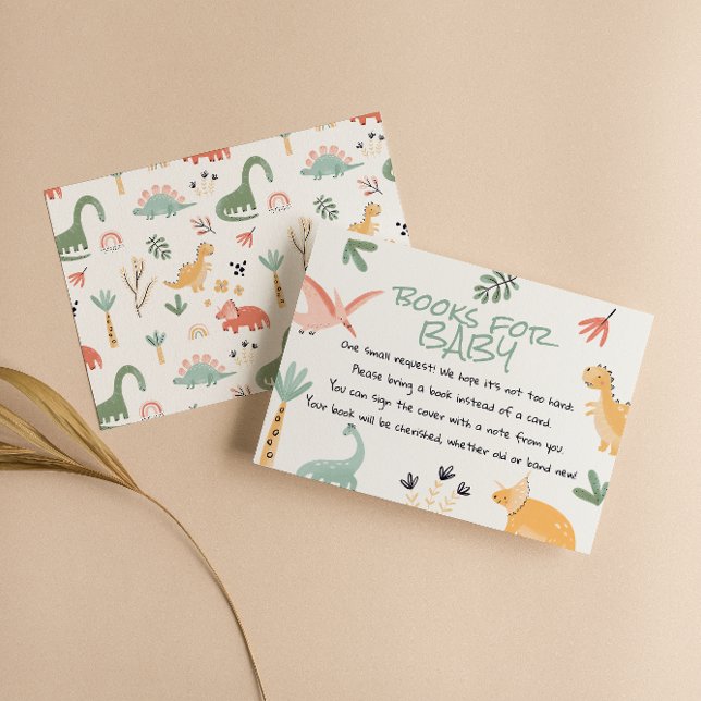 Carte D'accompagnement Dinosaur Little Dino Dans La Façon Demande De Livr (Créateur téléchargé)