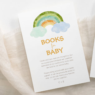 Carte D'accompagnement Dinosaur Moderne Baby shower Arc-En-Ciel Livres Po