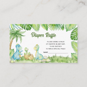 Carte D'accompagnement Dinosaure Baby shower Dinosaure Raffle