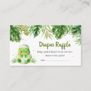 Carte D'accompagnement Dinosaure Baby shower Dinosaure Raffle