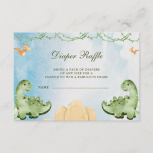 Carte D'accompagnement Dinosaure Hatching Bientôt Baby shower Diapper Raf