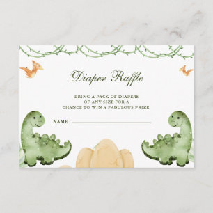 Carte D'accompagnement Dinosaure Hatching Bientôt Baby shower Diapper Raf