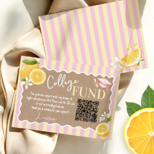 Carte D'accompagnement Diplômé REÇU Citrons Fond de bourse d'études unive