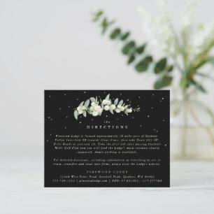 Carte D'accompagnement Directions de mariage Tige d'eucalyptus + Baie de 