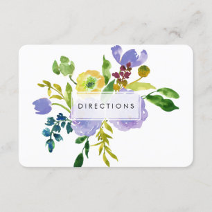 Carte D'accompagnement Directions de PixDezines pour un mitzvah floral/DI