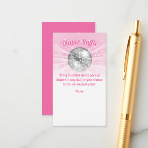 Carte D'accompagnement Disco Ball Baby shower Diaper Raffin Jeu