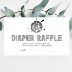 Carte D'accompagnement Disco Ball 'Disco Baby' Baby shower Déchets Raffle