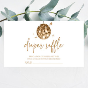 Carte D'accompagnement Disco Ball 'Disco Baby' Baby shower Déchets Raffle