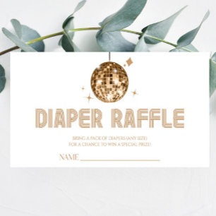 Carte D'accompagnement Disco Ball 'Disco Baby' Baby shower Déchets Raffle