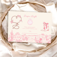 Disco Cowgirl Baby shower Diapper Raffle