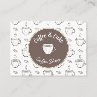 Carte D'accompagnement Discount and Logo Card for Small Coffee Shop