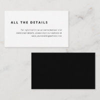 Disposition minimale | Détails du Mariage noir et