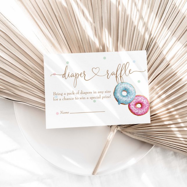 Carte D'accompagnement Donut Genre Revela Party Déchets Raffle (Créateur téléchargé)