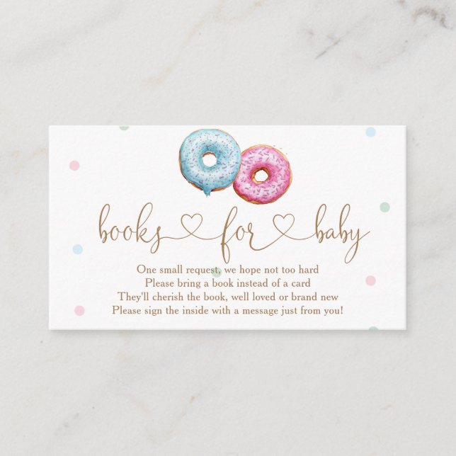 Carte D'accompagnement Donut Genre Revey Livres De Fête Pour Bébé (Devant)