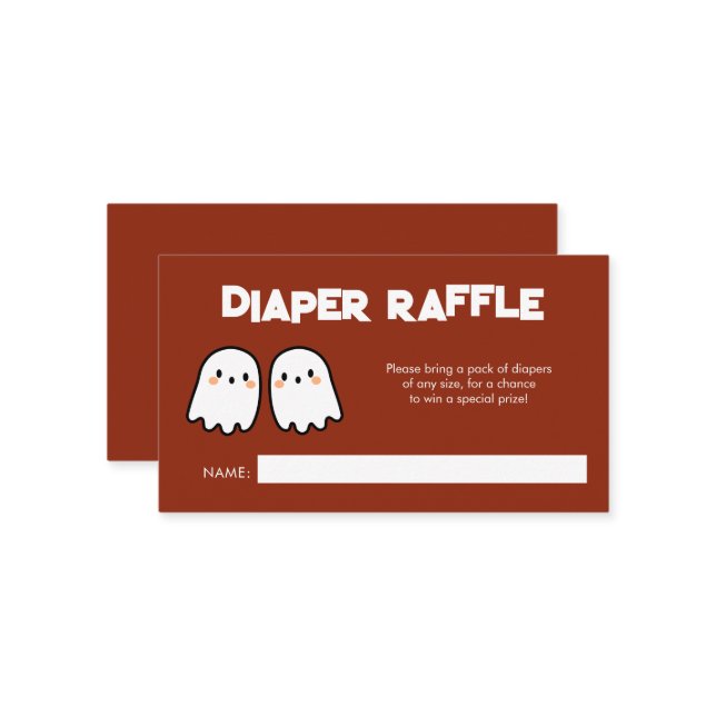 Carte D'accompagnement Double Trouble Twins Baby shower Déchets Raffle (Devant/Arrière en situation)