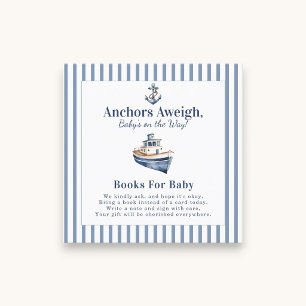 Carte D'accompagnement Douce aquarelle nautique Baby Shower d'ancrage 