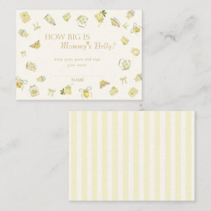 Carte D'accompagnement Douce Baby Shower Lemon Combien Le Ventre De Maman