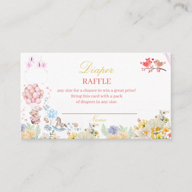 Carte D'accompagnement Douce Fête de Bébé Oiseaux d'Amour Teddy (Devant)