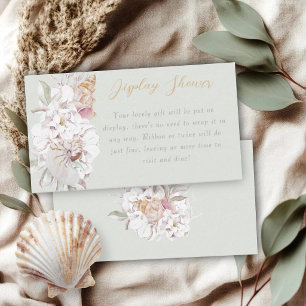 Carte D'accompagnement Douce Fleurs de Coquillages à l'Aquarelle pour Béb