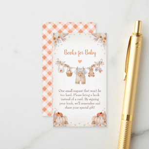 Carte D'accompagnement Douce petite citrouille Fête de bébé automnale