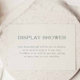 Carte D'accompagnement Douche à écran neutre et verte