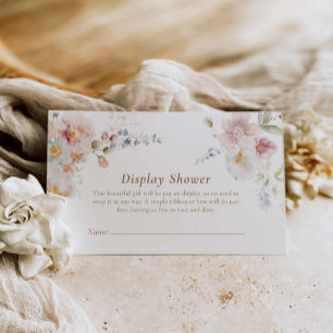 Carte D'accompagnement Douche à écran nuptiale fleur sauvage