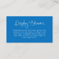 Douche d'affichage bleu manuscrit capricieux
