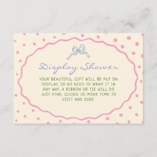 Carte D'accompagnement Douche d'affichage couleur mignonne tirée à la mai