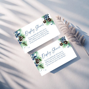 Carte D'accompagnement Douche d'affichage de la nuptiale d'hiver