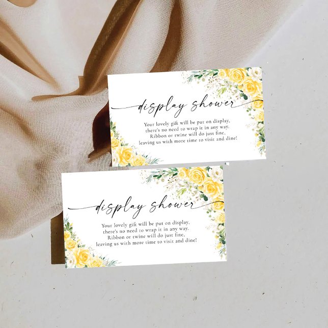 Carte D'accompagnement Douche de fleurs jaunes élégantes (Créateur téléchargé)