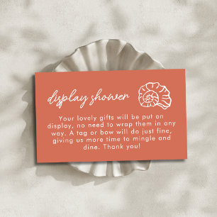 Carte D'accompagnement Douche de mariage en terre cuite coquillages