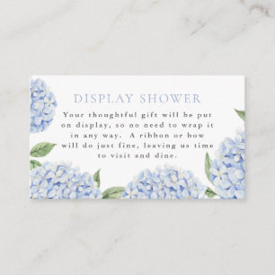 Carte D'accompagnement Douche de présentation, Hydrangea Bleu
