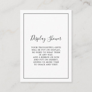 Carte D'accompagnement Douche écran minimaliste