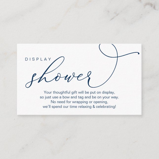 Carte D'accompagnement Douche mariage, Romantique moderne (Devant)