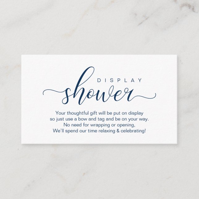 Carte D'accompagnement Douche mariage, Romantique moderne (Devant)