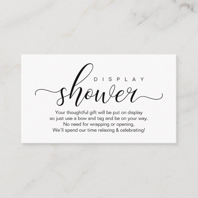 Carte D'accompagnement Douche mariage, Romantique moderne (Devant)