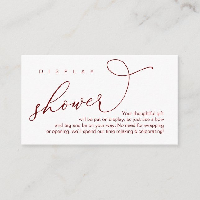 Carte D'accompagnement Douche mariage, Romantique moderne (Devant)
